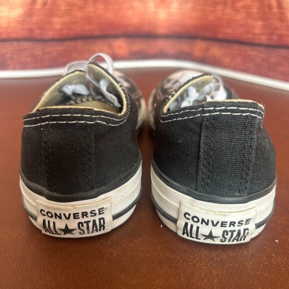 Converse Chuck Taylor All Star Low Tops Black Youth Sneakers - Picture 4 of 9